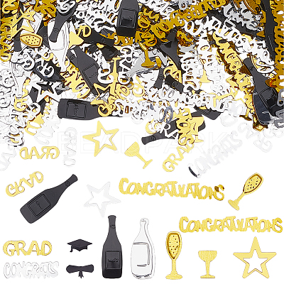 Electroplate PVC Plastic Confetti DIY-GF0011-15-1