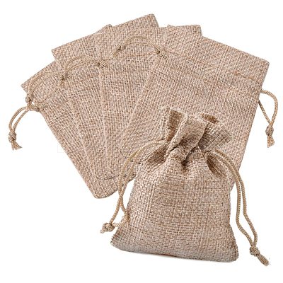 Burlap Packing Pouches Drawstring Bags ABAG-Q050-7x9-01-1
