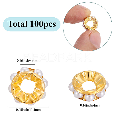 100pcs Alloy Spacer Beads FIND-SC0021-51G-1