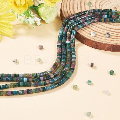 2 Strands Natural Indian Agate Beads Strands G-TA0003-21-1