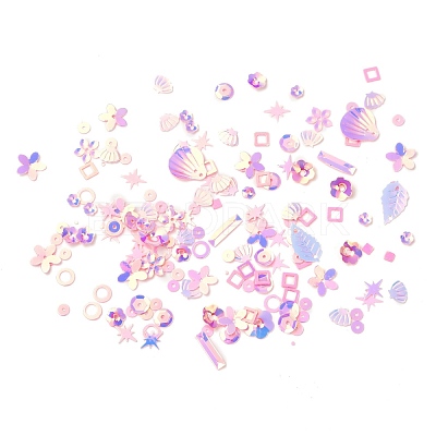 Plastic Paillette Beads DIY-P025-05F-1