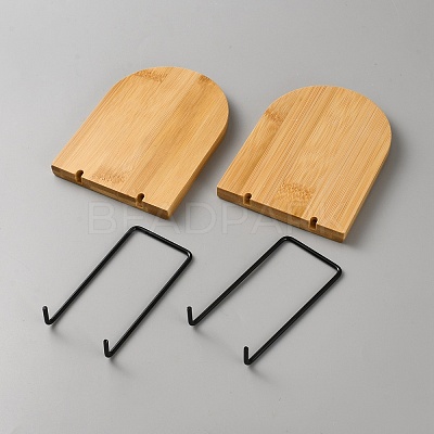 Wood Bookend Display Stands ODIS-WH0079-031-1