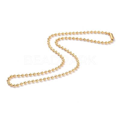 304 Stainless Steel Ball Chain Necklaces NJEW-I245-04B-G-1