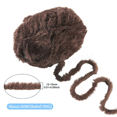 Super Bulky Faux Mink Fur Polyester Yarn YCOR-TAC0001-02E-1