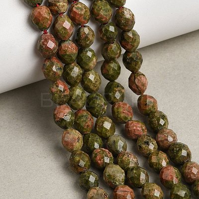 Natural Unakite Beads Strands G-K376-F05-01-1
