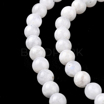 Natural Rainbow Moonstone Beads Strands G-C068-6mm-1-1