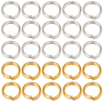 600Pcs 2 Colors Brass Split Rings KK-SP0001-82C-1