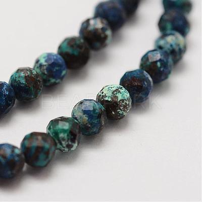 Natural Chrysocolla Beads Strands G-G663-09-3mm-1