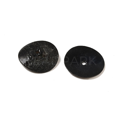 Spray Painted Natural Akoya Shell Beads SHEL-M021-11-1