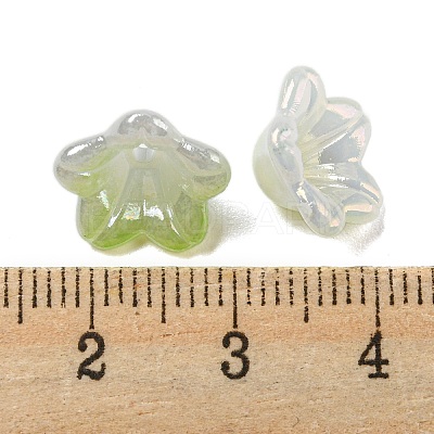 Iridescent Acrylic Bead Caps OACR-C021-08H-1