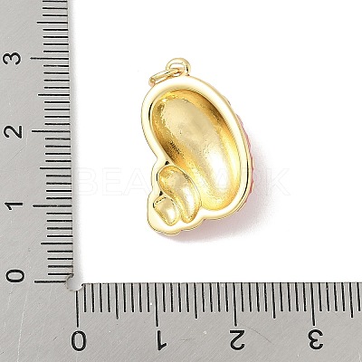 Brass Enamel Pendants KK-B148-01G-01-1