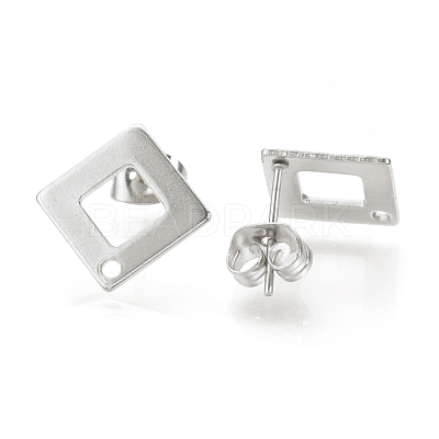 Tarnish Resistant 304 Stainless Steel Stud Earring Findings X-STAS-Q223-07A-1