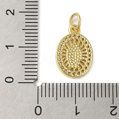 Rack Plating Brass Micro Pave Cubic Zirconia Pendants KK-P279-11G-1