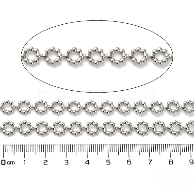 304 Stainless Steel Flower Link Chains CHS-A016-57P-A-1