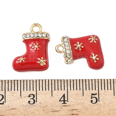 Christmas Alloy Enamel Pendants ENAM-I073-02G-02-1