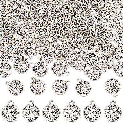 100Pcs Tibetan Style Alloy Pendants TIBEP-SC0002-95-1