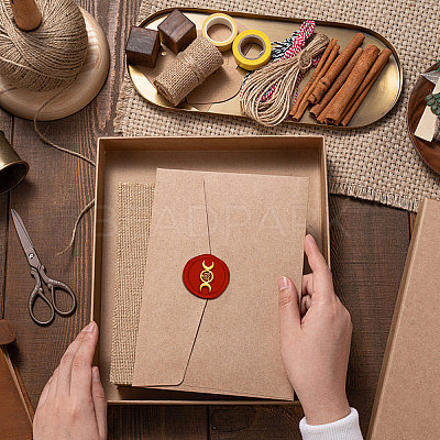 Brass Wax Seal Stamp AJEW-WH0337-006-1
