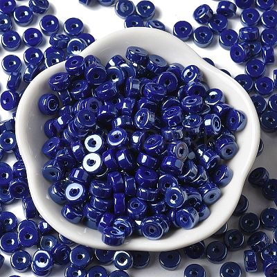 Opaque Colours Luster Glass Seed Beads SEED-E001-P3x6mm-A08-1