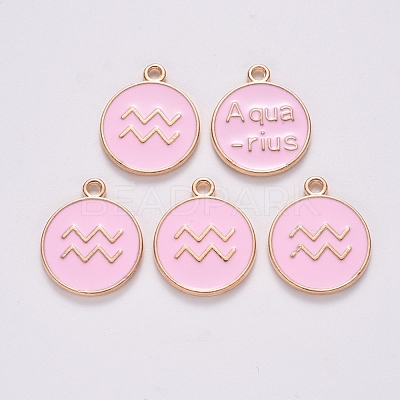 Alloy Enamel Pendants X-ENAM-S124-01B-09J-1