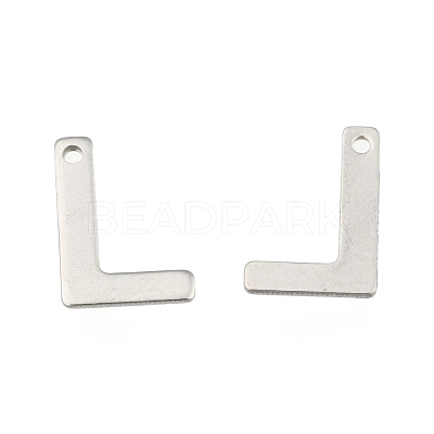 Tarnish Resistant 304 Stainless Steel Letter Charms STAS-O072-L-1