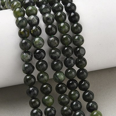 Natural Canadian Jade Beads Strands GG-CBA6BAC-A02-6mm-1