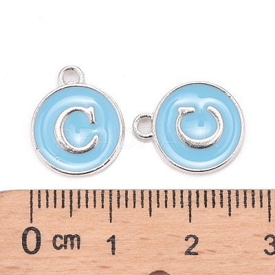 Platinum Plated Alloy Enamel Charms ENAM-S118-04C-P-1