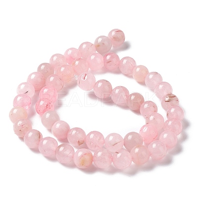 Natural Rose Quartz Dyed Beads Strands X-G-B046-07-1