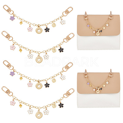 Alloy Enamel Pendant Decorative Purse Chains AJEW-AB00108-1