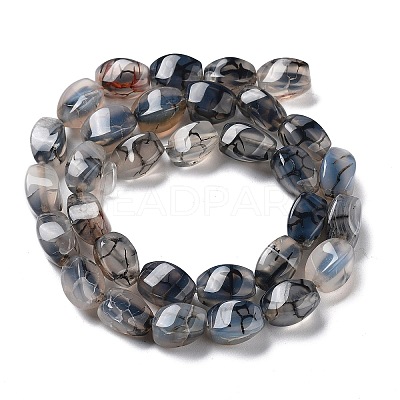 Natural Dragon Veins Agate Beads Strands G-G172-01V-1