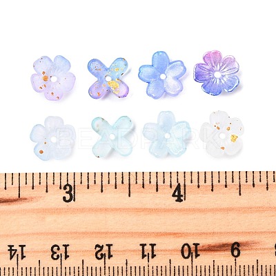Metal Enlaced Acrylic Bead Caps OACR-FS0002-49A-1