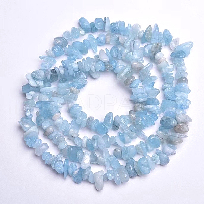 Natural Aquamarine Beads Strands G-O049-B-21-1