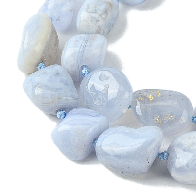 Natural Blue Lace Agate Beads Strands G-G117-B07-02-1