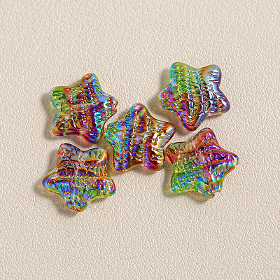 15Pcs Printed Resin Beads RESI-CJC0006-036O-1