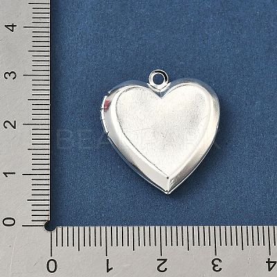 Heart Brass Locket Pendants KK-K414-12A-S-1