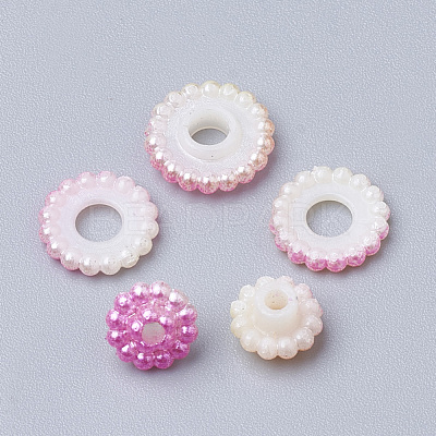 Imitation Pearl Acrylic Beads OACR-T004-10mm-13-1