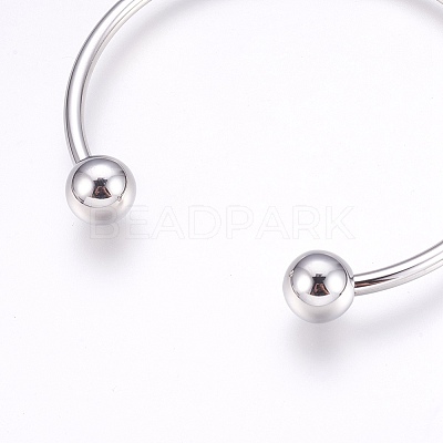 Tarnish Resistant 304 Stainless Steel European Style Bangles Making PPJ-G001-04P-1