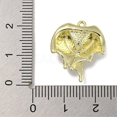 Rack Plating Alloy Enamel Pendants PALLOY-F312-49G-01-1