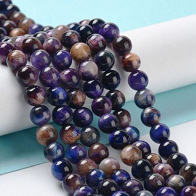 Natural Rainbow Tiger Eye Beads Strands G-NH0002-A01-A03-1