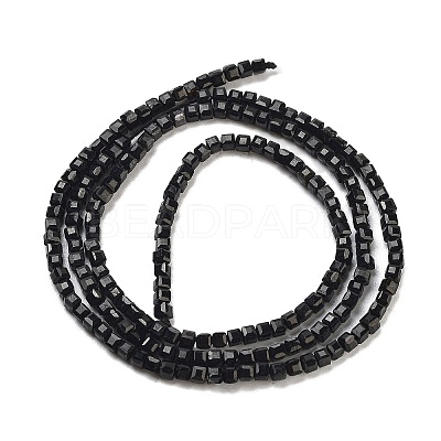 Natural Black Tourmaline Beads Strands G-H042-B21-01-1