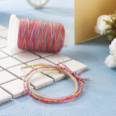 Gradient Color Round 6-Ply Waxed Polyester Cord YC-TAC0003-01B-1