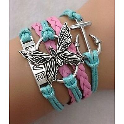 Suede & Imitation Leather Cord Knitted Multi-strand Bracelets WGD6FE3-11-1
