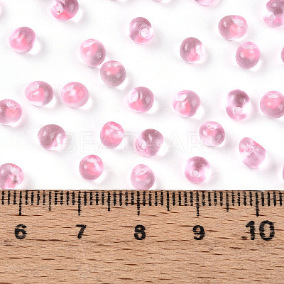 3/0 Baking Paint Glass Fringe Seed Beads SEED-A034-04C-1