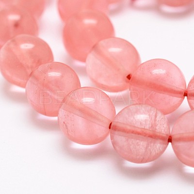 Cherry Quartz Glass Bead Strands G-G735-44-8mm-1