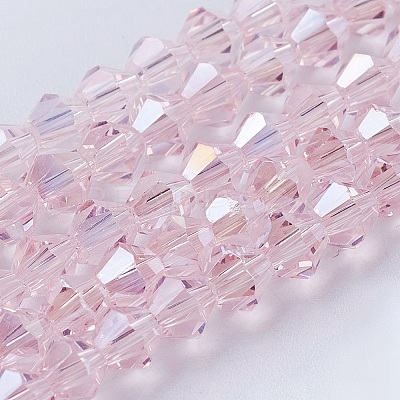 Electroplate Glass Beads Strands EGLA-Q118-6mm-B12-1