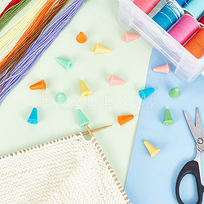 84Pcs 6 Style Rubber Knitting Needle Point Protectors DIY-BC0012-04-1