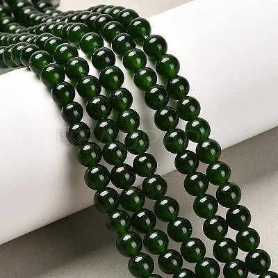 Natural TaiWan Jade Bead Strands G-F342-03-6mm-1
