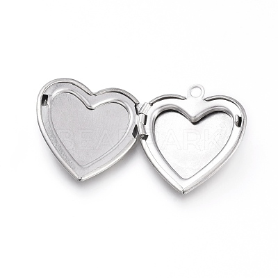 Non-Tarnish 304 Stainless Steel Locket Pendants STAS-K192-09P-1