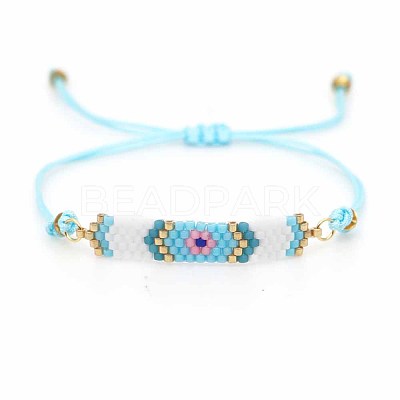 Glass Seed Braided Bead Bracelet LS-BJEW-A121-52-1