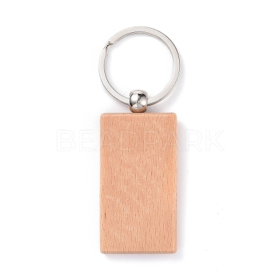 Natural Wood Keychain LS-HJEW-P008-02-1