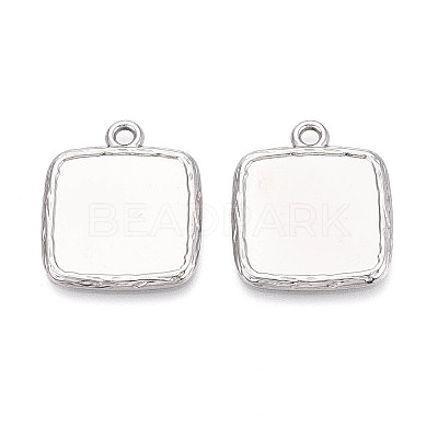 304 Stainless Steel Pendant Cabochon Settings STAS-N108-74P-1